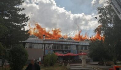 Atatürk Üniversitesinde yangın çıktı                              #Erzurum