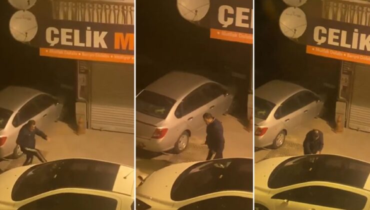 Büyükçekmece’ de park halindeki araçlara zarar veren şahıs kameraya yakalandı