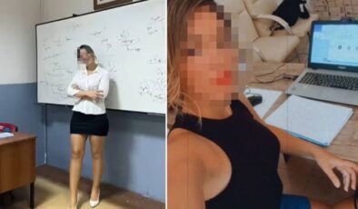Minili, dekolteli ders veren öğretmen’ den açıklama geldi