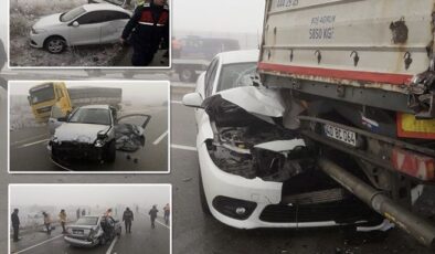 15 aracın karıştığı zincirleme kazada: 2 kişi öldü, 12 kişi yaralandı