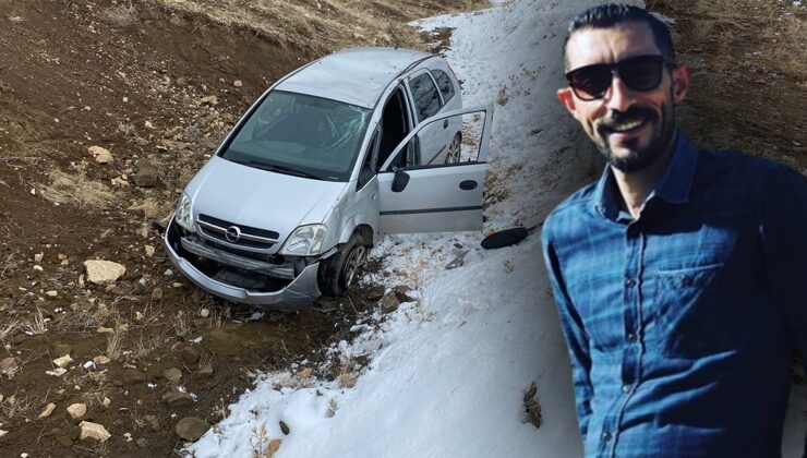 Kaza yapan engelli sürücü donarak öldü