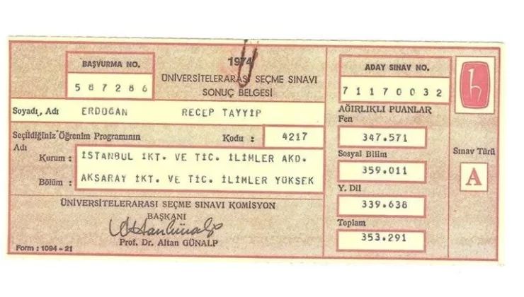 İletişim Başkanlığı Cumhurbaşkanı Erdoğan’ ın üniversitesi diplomasını ve belgeleri yayınladı