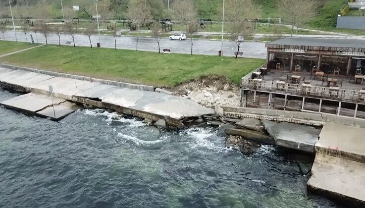 Çöken Beylikdüzü sahili tehlike saçıyor