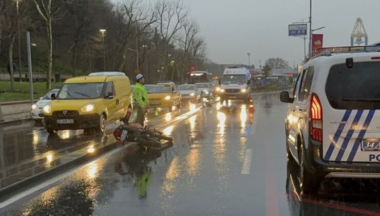 İETT otobüsüne çarpan motosiklet sürücüsünün feci sonu
