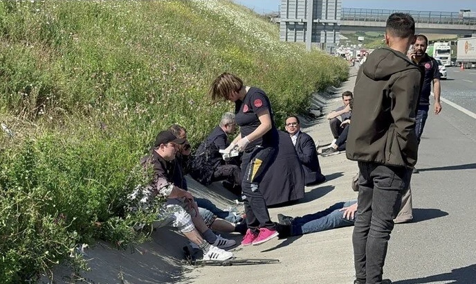 Kuzey Marmara Otoyolu Çatalca mevkiinde kaza: Çok sayıda yaralı var