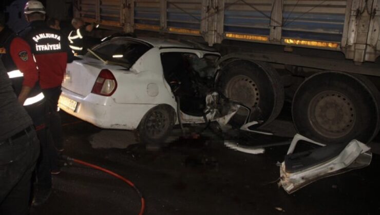 TIR’ın altına giren otomobildeki 3 kişi öldü, 2 kişi ağır yaralandı