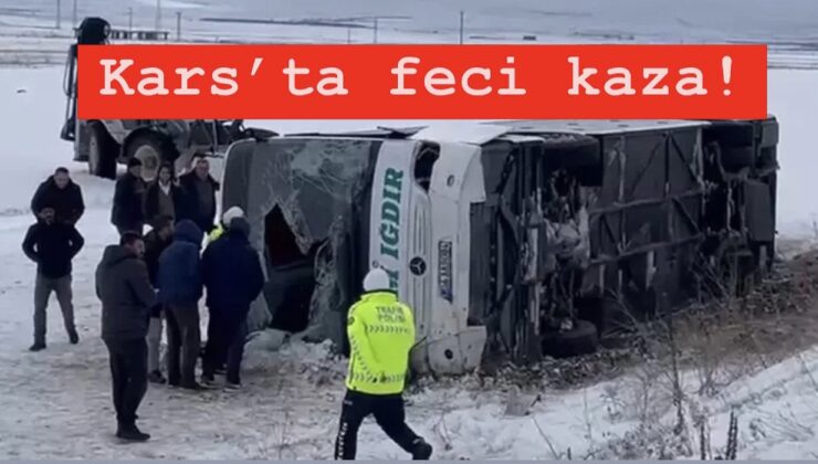 Yolcu otobüsü devrildi: ilk belirlemelere göre 23 yaralı var