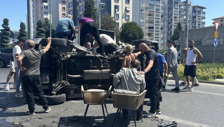 Büyükçekmece’de meydana gelen kazada 1’i ağır 4 kişi yaralandı